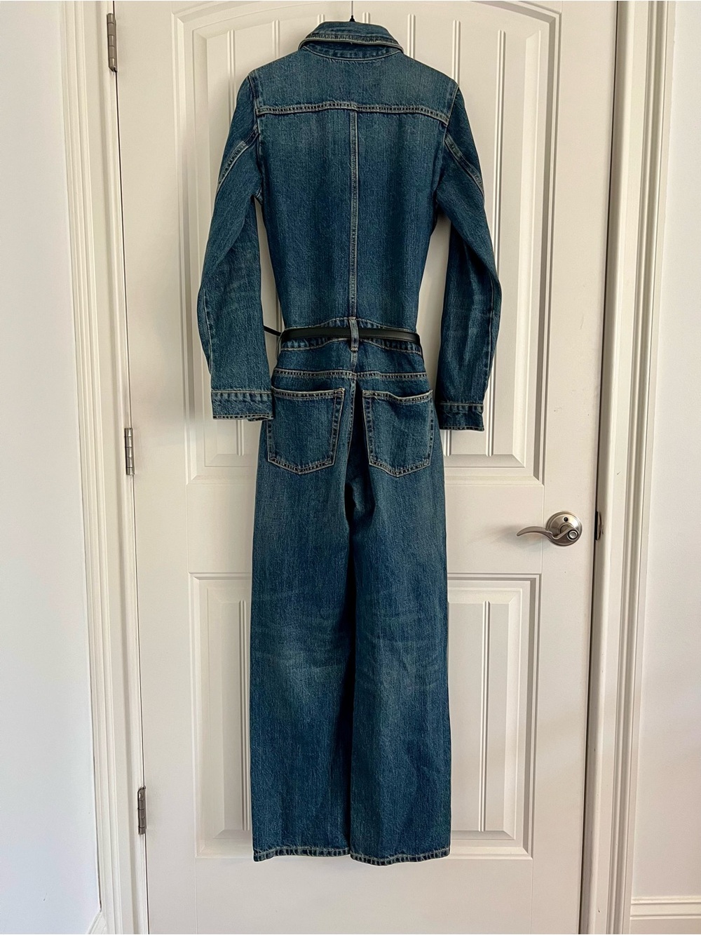 Zara NWT Denim Wide Leg Jumpsuit Size Small - Picture 6 of 7